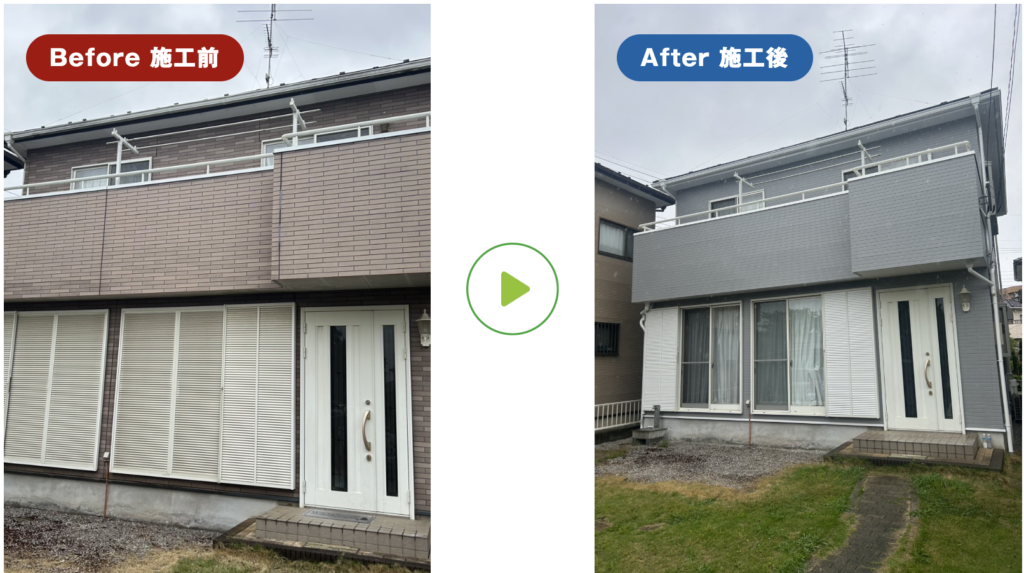 トベシンホームの施工事例：【200万円~250万円】屋根カバー工法×外壁塗装