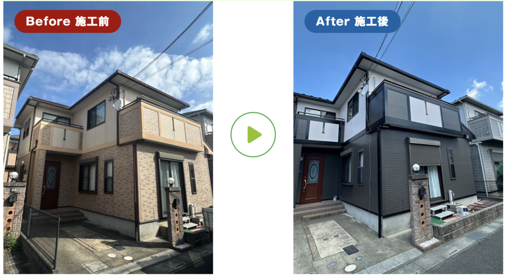 トベシンホームの施工事例：【200万円~250万円】屋根カバー工法×外壁塗装