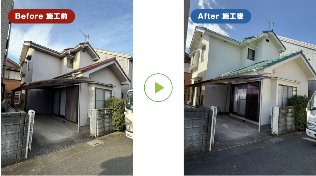 トベシンホームの施工事例。【外壁塗装×屋根塗装】埼玉県鶴ヶ島市
