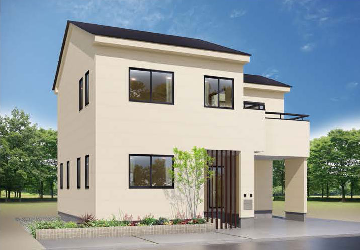 外壁がベージュの家