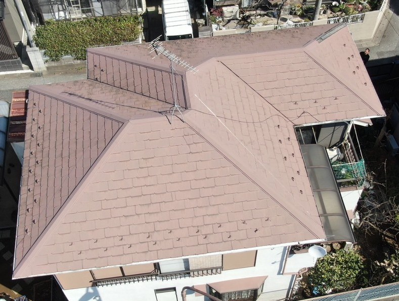 棟板金交換前の様子