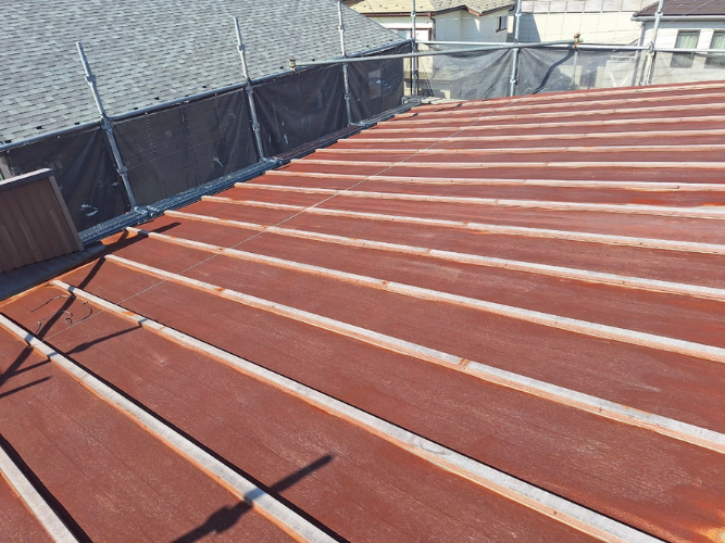 屋根カバー前の屋根の様子