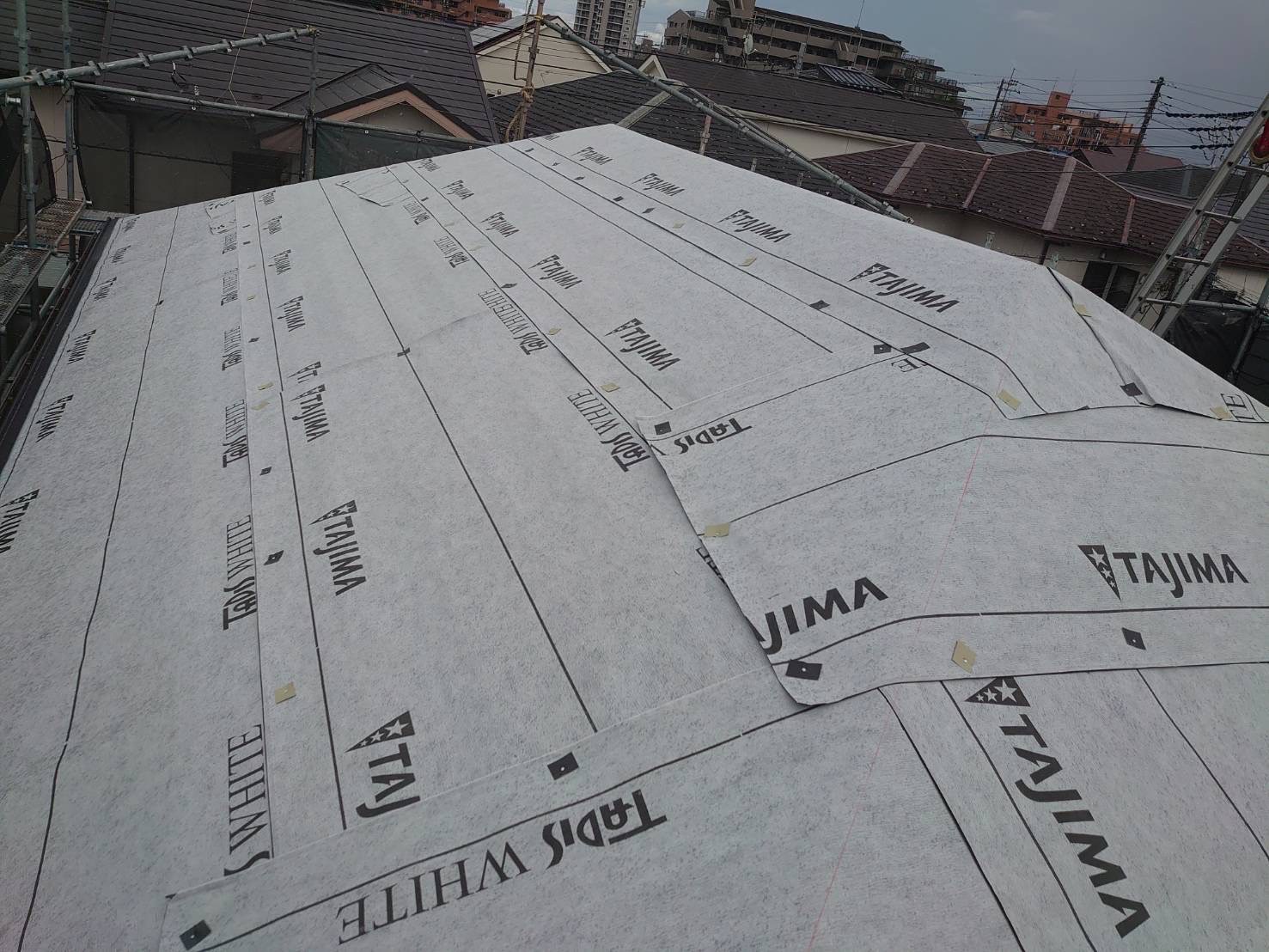 ルーフィングを新規設置